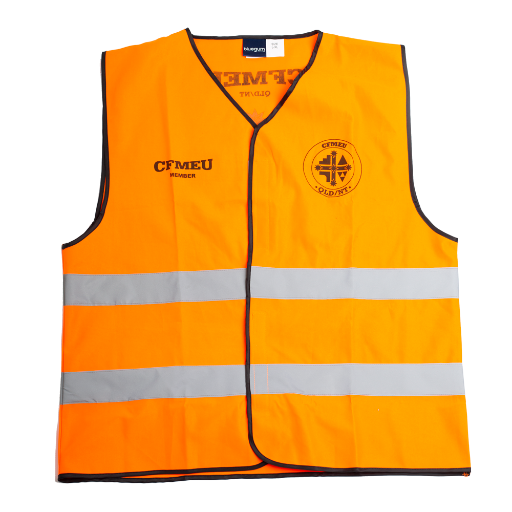 Misc -  Safety Vest CFMEU Member Hi Vis - Orange