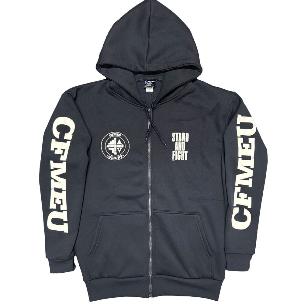 Stand & Fight Zip Hoodie - Navy